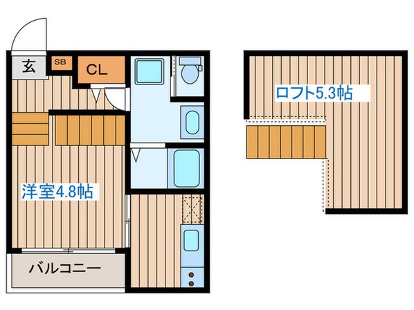 ハーモニーテラス西中田Ⅶの物件間取画像